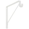 National Hardware White Steel Shelf/Rod Bracket 32 Ga. 12-7/16 in. L S822-094